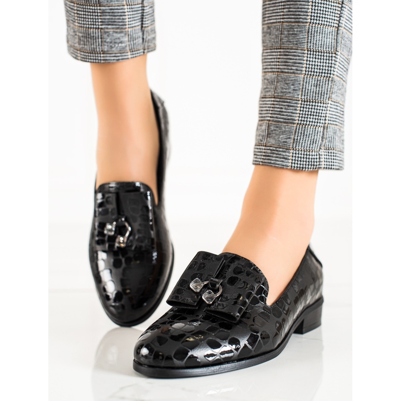 W. Potocki Cipők Potocki kristályokkal fekete 1