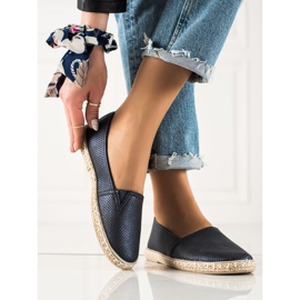 TRENDI Kényelmes Espdryle Eco bőrrel sötétkék 1 TRENDI Kényelmes Espdryle Eco bőrrel sötétkék 1