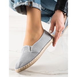 TRENDI Alkalmi Slipony Espadrilles szürke 1