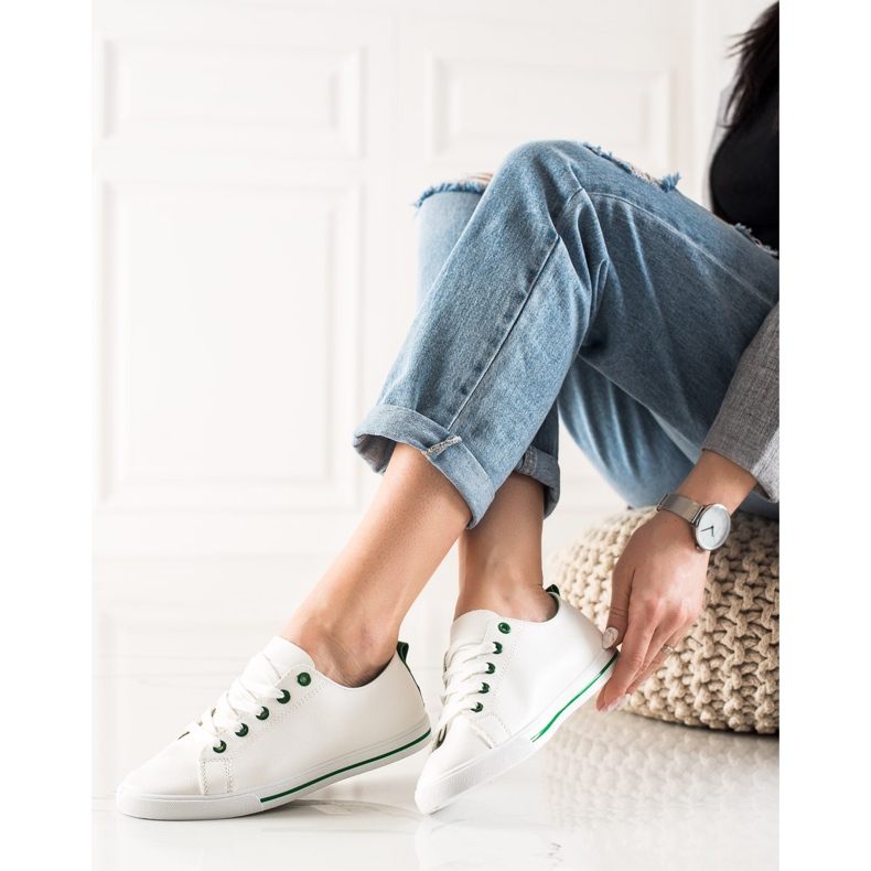 TRENDI Klasszikus alacsony tornacipő fehér 2