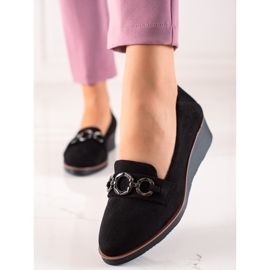 VINCEZA velúr cipő fekete 1