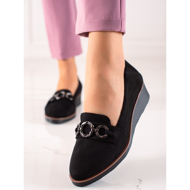 VINCEZA velúr cipő fekete 1