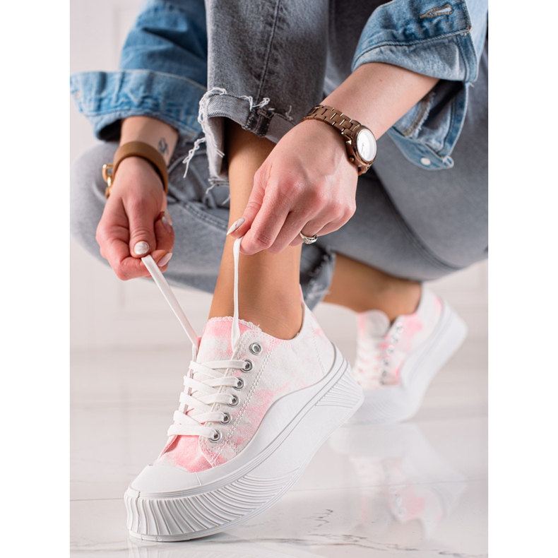 Seastar Divatos tornacipők Széles Platformon fehér 1 Seastar Divatos tornacipők Széles Platformon fehér 1