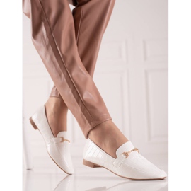 Encor Elegáns cipők Eco bőrrel fehér 1