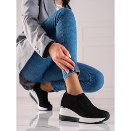 TRENDI Stílusos ék cipők fekete 2