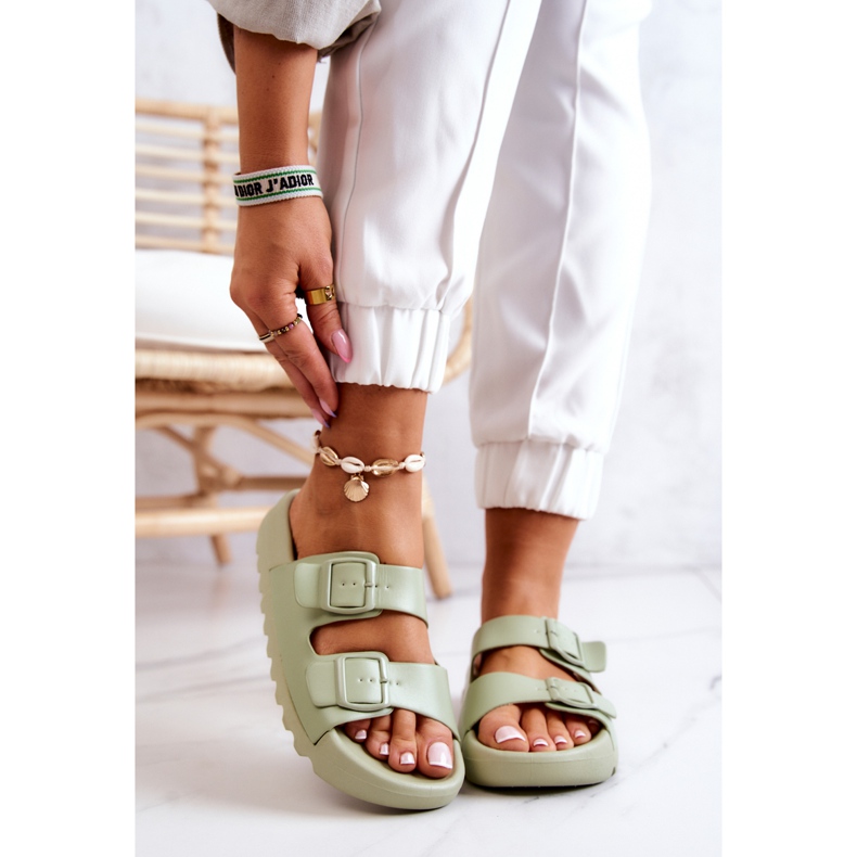 PS1 Gumi papucsok a Westie zöld platformon 1