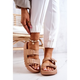 PS1 Gumi papucsok a Sötétbézs Westie Platformon 1