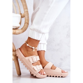 PS1 Gumi papucsok bézs Westie platformon 1