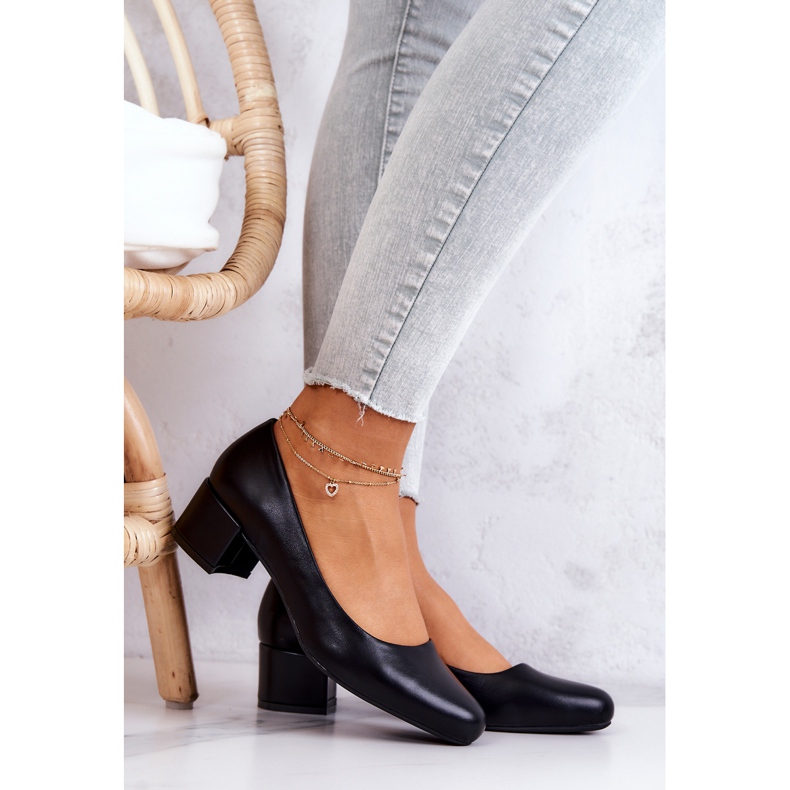 Bőr szivattyúk oszlopon Sergio Leone PB291 fekete 1