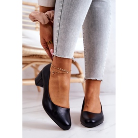 Bőr szivattyúk oszlopon Sergio Leone PB291 fekete 2