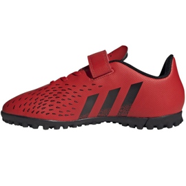 Adidas Predator Freak.4 H&amp;L Tf Jr FY6323 futballcipő sokszínű narancs és vörös 1