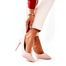 WS1 Bőr tűsarkú Spitz Beige Hanne bézs 3