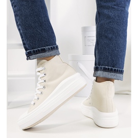 Bézs színű tornacipő magas Tirado talpon 1