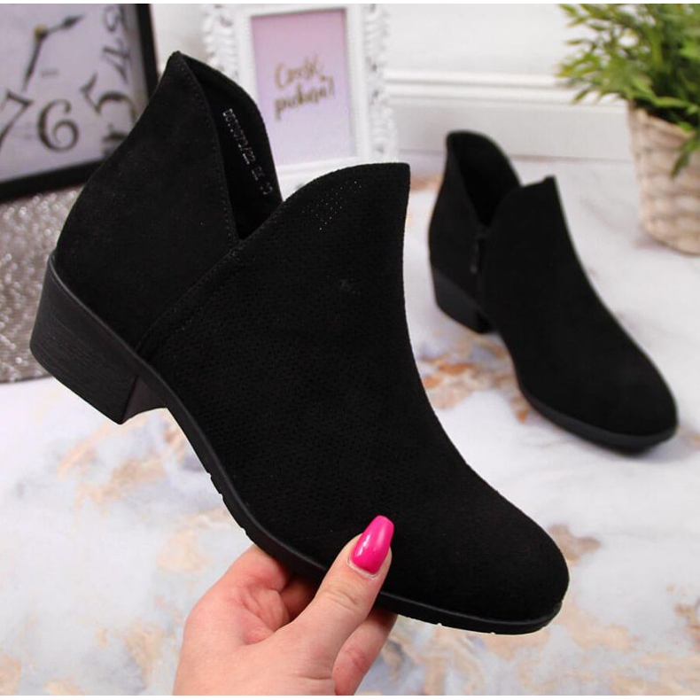 Fekete Filippo W PAW319A áttört csizma 1