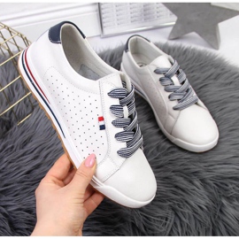 Bőr tornacipő Filippo W PAW312 fehér 1