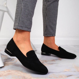 Fekete Sergio Leone W SK359 mokaszin cipő 2