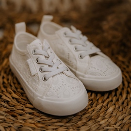 Áttört tornacipő Big Star JJ374020 fehér 2