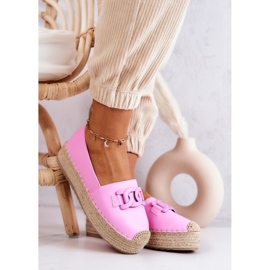 FB2 Klasszikus espadrillák a rózsaszín Julianne platformon 1
