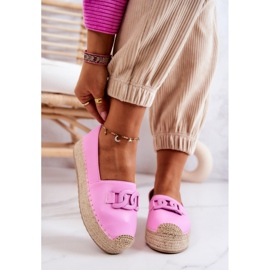 FB2 Klasszikus espadrillák a rózsaszín Julianne platformon 2