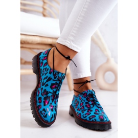 Női Oxfords Maciejka 04087-47 bőrcipő, kék sokszínű 2 Női Oxfords Maciejka 04087-47 bőrcipő, kék sokszínű 2