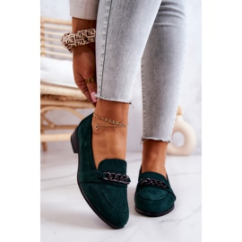 Vinceza Yasmin Green Suede Loafers Green zöld 2