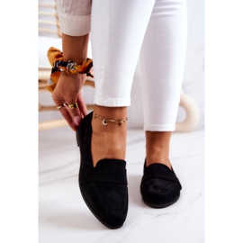 PE1 Jayden Fekete Velúr Loafers Övvel 2