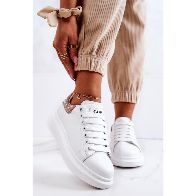 Női sportcipő GOE JJ2N4051 fehér és rózsaszín 2