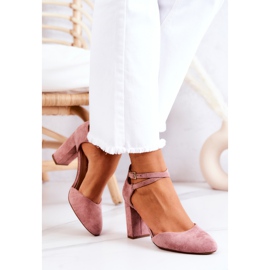 Velúr Pumpák Egy Oszlopon Sergio Leone SK851 Pink rózsaszín 1