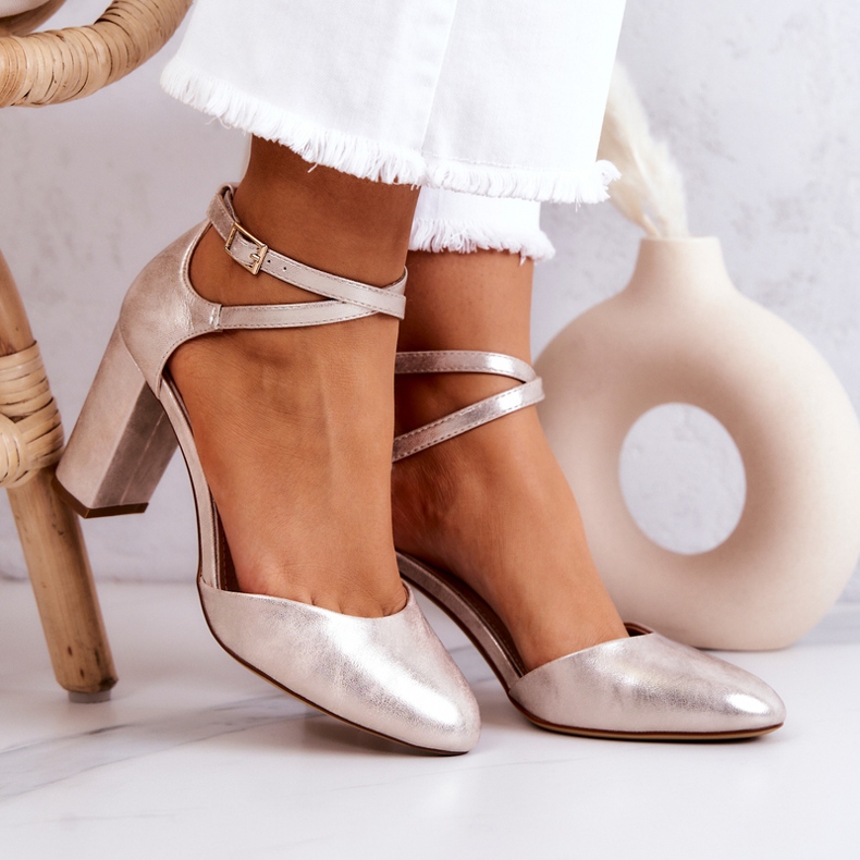 Bőr szivattyúk oszlopon Sergio Leone SK851 Golden aranysárga 2