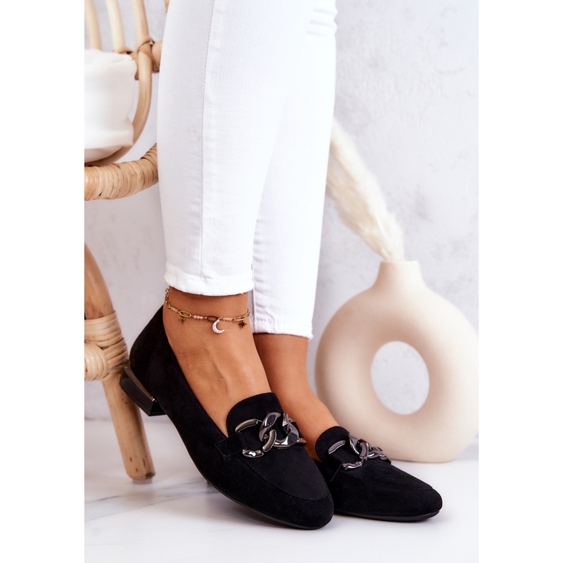 Velúr Loafers Sergio Leone MK739 Fekete 1