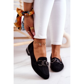 Velúr Loafers Sergio Leone MK739 Fekete 2