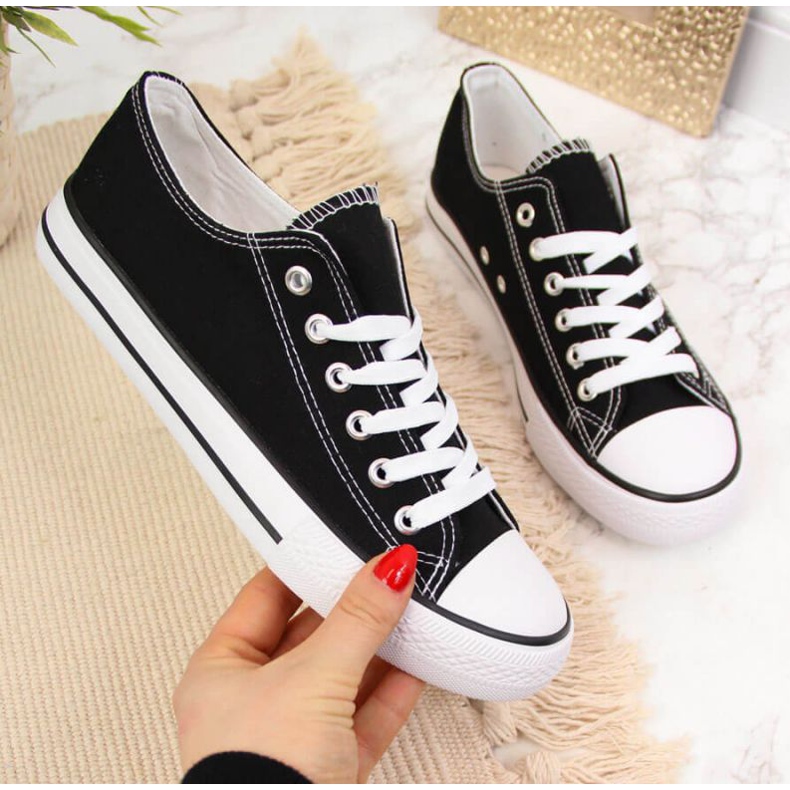 Textil alacsony tornacipő Atletico W ATC266A fekete 1