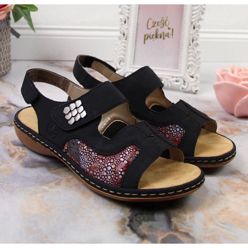 Tépőzáras szandál Rieker W 65989-14 sötétkék 2