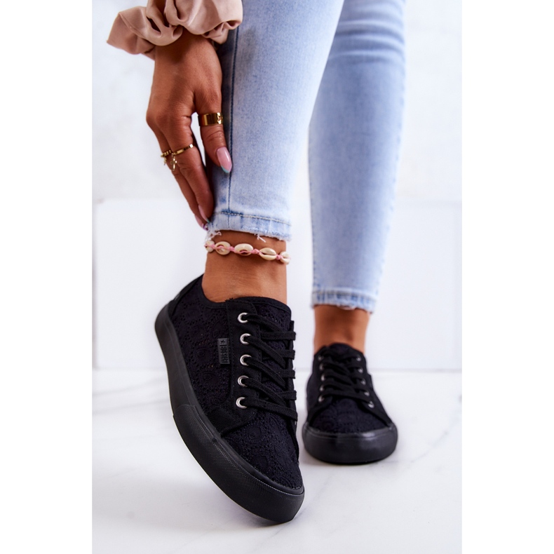 Áttört tornacipő Big Star JJ274064 Fekete 2