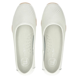 Bőr áttört fehér balerinák Filippo DP3681 / 22 WH sokszínű 3