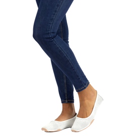 Bőr áttört fehér balerinák Filippo DP3681 / 22 WH sokszínű 1