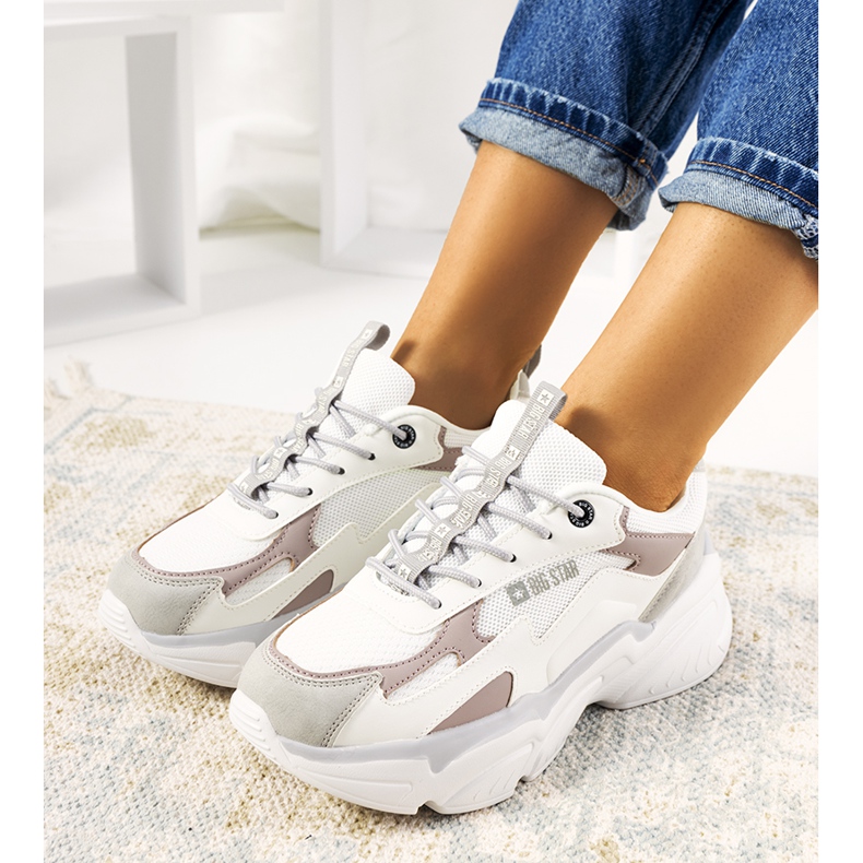 Fehér tornacipő Big Star HH274255 bézs 1