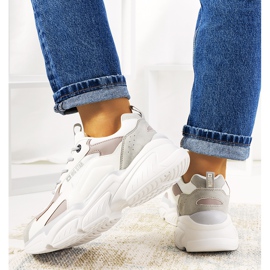 Fehér tornacipő Big Star HH274255 bézs 2