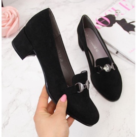 Sergio Leone SK332A fekete blokk cipő 1