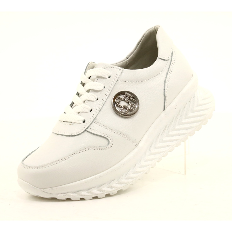 Női sportcipő megkötve Filippo DP3547 / 22 WH Fehér ezüst 4