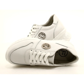 Női sportcipő megkötve Filippo DP3547 / 22 WH Fehér ezüst 6