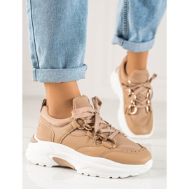 TRENDI Divatos cipők bézs barna 1