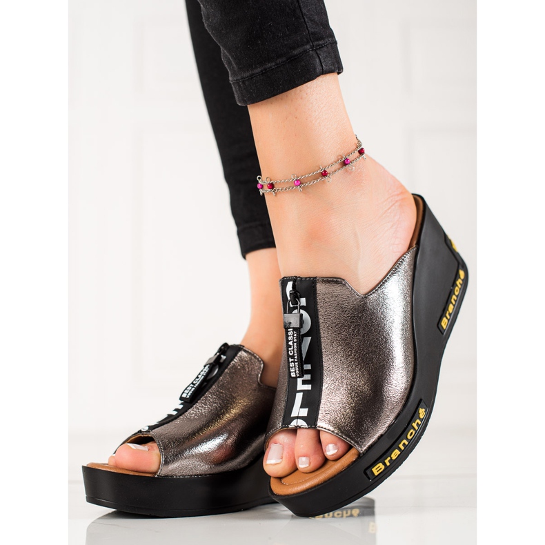 VINCEZA ék szandál szürke 1