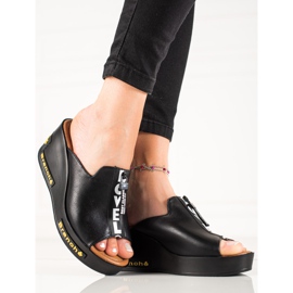 VINCEZA ék szandál fekete 2