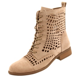 M.Daszyński Kötött áttört munkások Daszyński SA142-33 bézs 4