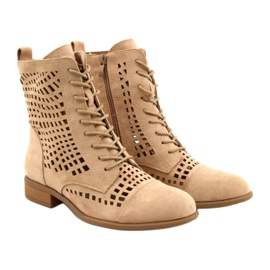 M.Daszyński Kötött áttört munkások Daszyński SA142-33 bézs 7