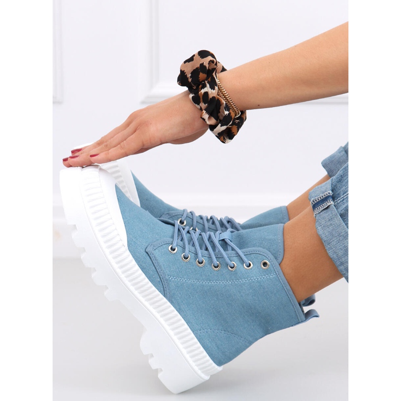 Costa Blue bokáig érő trekking tornacipő kék 1