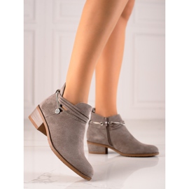 Filippo Velúr cipők Dekoratív Lánccal bézs 1