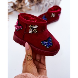 FR1 Gyermek hócsizma Burgundy Laila piros 1