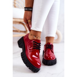 Divatos lakkozott cipők La.Fi Red Hallie piros 2